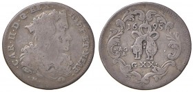 Napoli &ndash; Carlo II (1674-1700) - Tar&igrave; 1695 - MIR 300/4 C Con cartellino d'epoca del collezionista.
MB-BB
