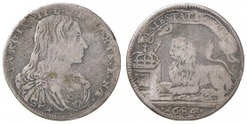 Napoli – Carlo II (1674-1700) - Carlino 1684 - MIR 301/1 C Croce sotto il busto. Con cartellino d'epoca del collezionista.
qBB
