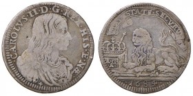 Napoli – Carlo II (1674-1700) - Carlino 1684 - MIR 301/1 C Caratteri della legenda al dritto più grandi. Con cartellino d'epoca del collezionista.
QB...