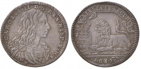 Napoli – Carlo II (1674-1700) - Carlino 1685 - MIR 301/3 C Con cartellino d'epoca del collezionista.
qSPL