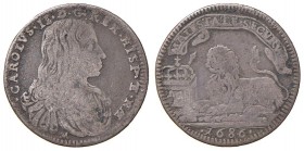 Napoli – Carlo II (1674-1700) - Carlino 1686 - MIR 301/5 C Con cartellino d'epoca del collezionista.
QBB-BB