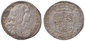 Napoli – Carlo II (1674-1700) - Carlino 1690 - MIR 302/7 C Busto più grande. Con cartellino d'epoca del collezionista.
qSPL