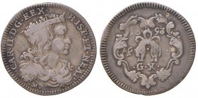 Napoli – Carlo II (1674-1700) - Carlino 1693 - MIR 303/2 C Con cartellino d'epoca del collezionista.
BB