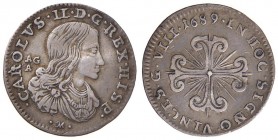 Napoli – Carlo II (1674-1700) - 8 Grana 1689 - MIR 304/1 NC Con cartellino d'epoca del collezionista.
BB-SPL