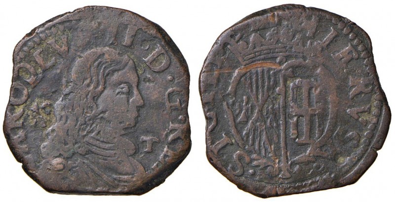 Napoli – Carlo II (1674-1700) - Grano 1678 - MIR 306/1 C Lettera T. Coniata a ma...