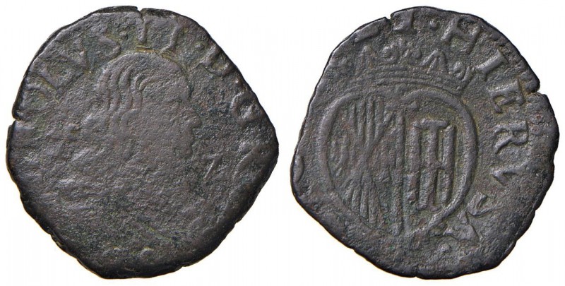 Napoli – Carlo II (1674-1700) - Grano 1679 - MIR 306/2 C Lettera Z. Coniata a ma...