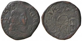 Napoli – Carlo II (1674-1700) - Grano 1680 - MIR 306/3 C Lettera B. Coniata a martello. 8,68 grammi. Con cartellino d'epoca del collezionista.
BB