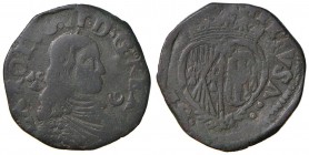 Napoli – Carlo II (1674-1700) - Grano - C Simbolo mezza luna. Coniata a martello. 8,14 grammi. Con cartellino d'epoca del collezionista.
qBB