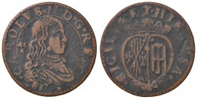 Napoli – Carlo II (1674-1700) - Grano 1681 - MIR 306/5 C Tipologia coniata al bilanciere. 8,41 grammi. Con cartellino d'epoca del collezionista.
QBB-...
