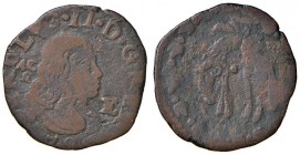 Napoli – Carlo II (1674-1700) - Tornese 1678 - MIR 308/1 C Lettera E. 3,94 grammi. Con cartellino d'epoca del collezionista.
qBB