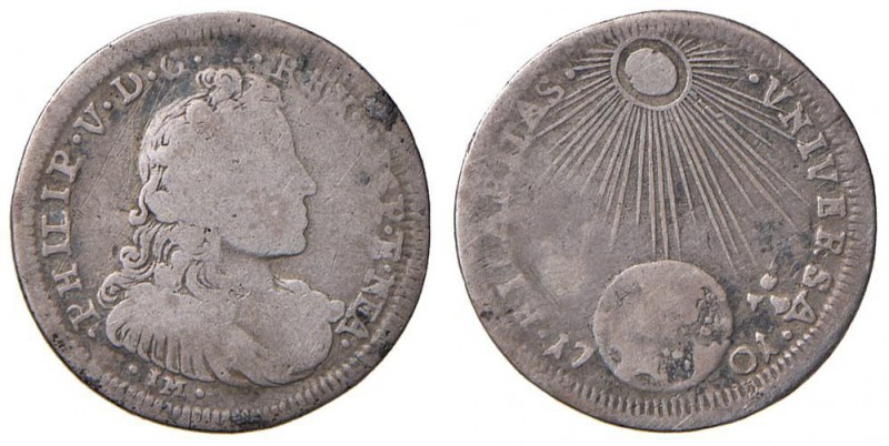Napoli – Filippo V (1700-1707) - Carlino 1701 - Magliocca 77/A RRRRR Nella legen...