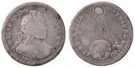 Napoli – Filippo V (1700-1707) - Carlino 1701 - Magliocca 77/A RRRRR Nella legenda al dritto NEA anziché NEAP. Con cartellino d'epoca del collezionist...