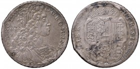 Napoli – Carlo VI – Secondo periodo (1711-1734) - Piastra 1733 - MIR 317/1 RR Moneta di insolita conservazione. Con cartellino d'epoca del collezionis...