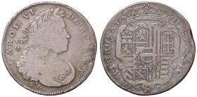 Napoli – Carlo VI – Secondo periodo (1711-1734) - Mezza Piastra 1731 - MIR 320 RR Con cartellino d'epoca del collezionista.
QBB-BB