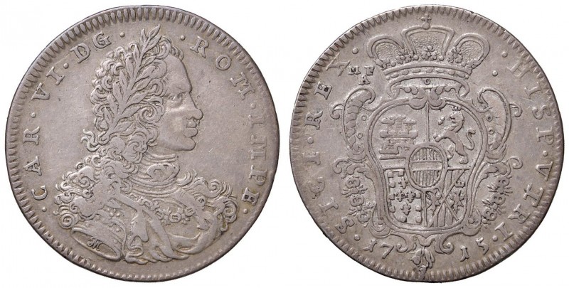 Napoli – Carlo VI – Secondo periodo (1711-1734) - Mezzo Ducato 1715 - MIR 322 NC...