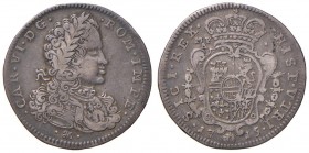 Napoli – Carlo VI – Secondo periodo (1711-1734) - Tarì 1715 - MIR 324/1 C Sigla IM sotto il busto. Con cartellino d'epoca del collezionista.
BB+