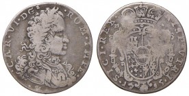 Napoli – Carlo VI – Secondo periodo (1711-1734) - Tarì 1715 - MIR 324/1 C Sigla IM sotto il busto. Con cartellino d'epoca del collezionista.
qBB
