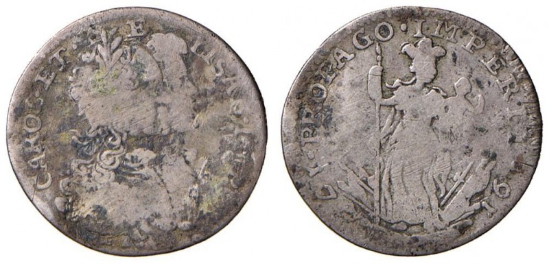 Napoli – Carlo VI – Secondo periodo (1711-1734) - Carlino 1716 - MIR 327 NC Con ...