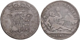 Napoli – Carlo di Borbone (1734-1759) - 120 Grana 1747 - MIR 334/6 RR Contorno a treccia. Con cartellino d'epoca del collezionista.
BB