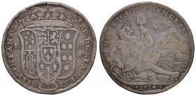 Napoli – Carlo di Borbone (1734-1759) - 60 Grana 1734 - MIR 338 C Contorno a treccia. Con cartellino d'epoca del collezionista.
BB
