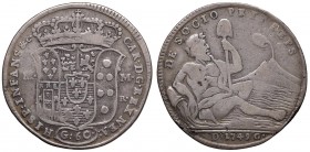 Napoli – Carlo di Borbone (1734-1759) - 60 Grana 1749 - MIR 338/7 NC Contorno liscio. Con cartellino d'epoca del collezionista.
BB