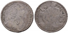 Napoli – Carlo di Borbone (1734-1759) - 60 Grana 1747 - MIR 339 RR Contorno a treccia. Con cartellino d'epoca del collezionista.
qBB