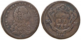 Napoli – Carlo di Borbone (1734-1759) - Grano 1756 - MIR 344/1 NC Con cartellino d'epoca del collezionista.
qBB