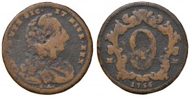 Napoli – Carlo di Borbone (1734-1759) - 9 Cavalli 1756 - MIR 345 RR Con cartellino d'epoca del collezionista.
MB+