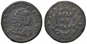 Napoli – Carlo di Borbone (1734-1759) - Tornese 1757 - MIR 346/2 RR Con cartellino d'epoca del collezionista.
qBB