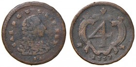 Napoli – Carlo di Borbone (1734-1759) - 4 Cavalli 1757 - MIR 347/2 R Con cartellino d'epoca del collezionista.
QBB-BB