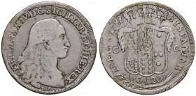 Napoli – Ferdinando IV di Borbone – Primo periodo (1759-1816) - 120 Grana 1788 - MIR 370/4 C Con cartellino d'epoca del collezionista.
BB