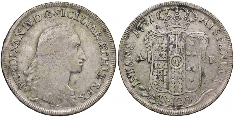 Napoli – Ferdinando IV di Borbone – Primo periodo (1759-1816) - 120 Grana 1791 -...