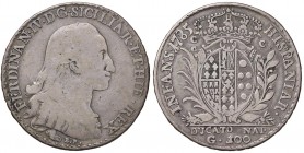 Napoli – Ferdinando IV di Borbone – Primo periodo (1759-1816) - 100 Grana 1785 - MIR 374/2 R Variante sigla BP. Con cartellino d'epoca del collezionis...