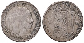 Napoli – Ferdinando IV di Borbone – Primo periodo (1759-1816) - 60 Grana 1796 - MIR 380 C Con cartellino d'epoca del collezionista.
QBB-BB