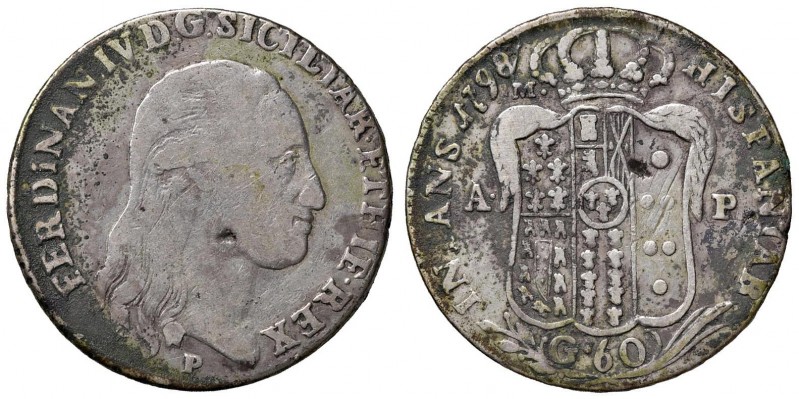 Napoli – Ferdinando IV di Borbone – Primo periodo (1759-1816) - 60 Grana 1798 - ...
