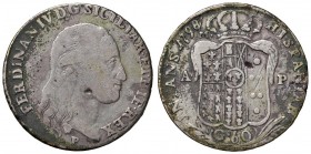 Napoli – Ferdinando IV di Borbone – Primo periodo (1759-1816) - 60 Grana 1798 - MIR 380/1 C Ossidazioni. Con cartellino d'epoca del collezionista.
qB...