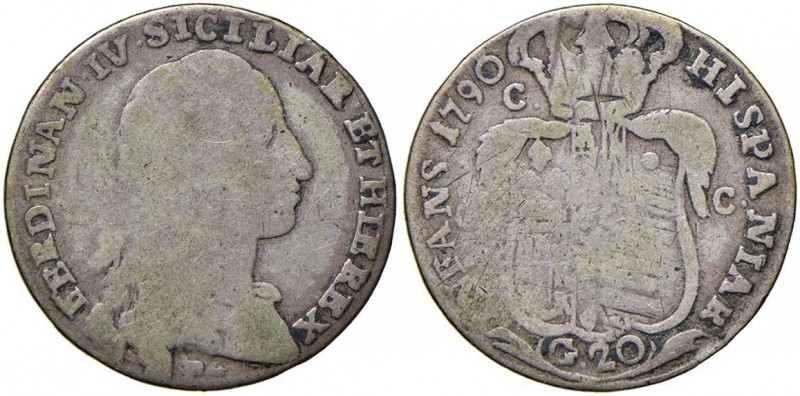 Napoli – Ferdinando IV di Borbone – Primo periodo (1759-1816) - 20 Grana 1790 - ...