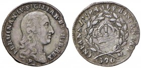 Napoli – Ferdinando IV di Borbone – Primo periodo (1759-1816) - 20 Grana 1798 - MIR 386 NC Con cartellino d'epoca del collezionista.
BB+