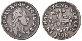 Napoli – Ferdinando IV di Borbone – Primo periodo (1759-1816) - 10 Grana 1798 - MIR 387/5 C Con cartellino d'epoca del collezionista.
BB+