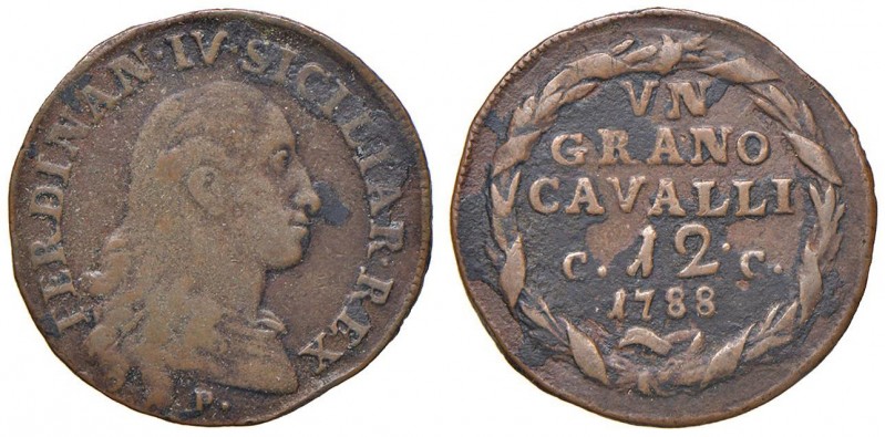 Napoli – Ferdinando IV di Borbone – Primo periodo (1759-1816) - Grano da 12 Cava...