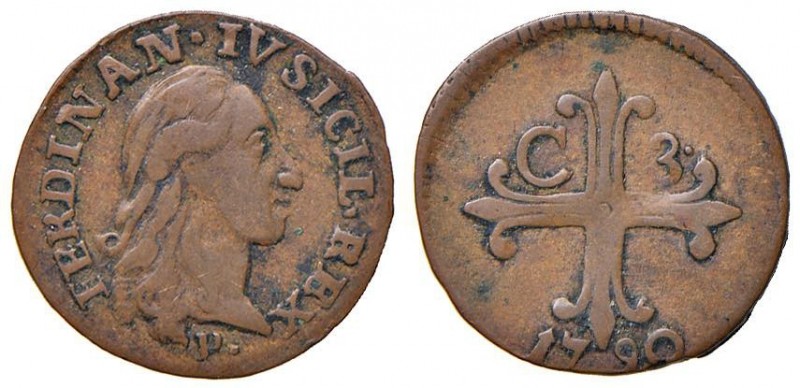 Napoli – Ferdinando IV di Borbone – Primo periodo (1759-1816) - 3 Cavalli 1790 -...