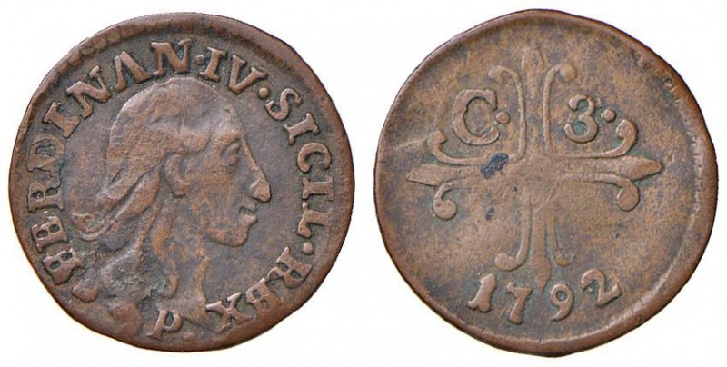 Napoli – Ferdinando IV di Borbone – Primo periodo (1759-1816) - 3 Cavalli 1792 -...
