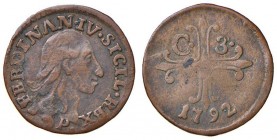Napoli – Ferdinando IV di Borbone – Primo periodo (1759-1816) - 3 Cavalli 1792 - MIR 409/5 C Con cartellino d'epoca del collezionista.
BB