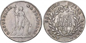 Napoli – Repubblica Napoletana (1799-1799) - 12 Carlini 1799 - MIR 413 C Con cartellino d'epoca del collezionista.
BB