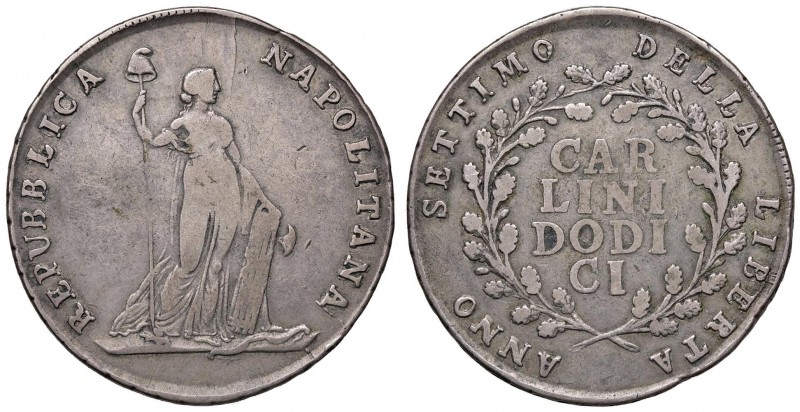 Napoli – Repubblica Napoletana (1799-1799) - 12 Carlini 1799 - MIR 413 C Variant...