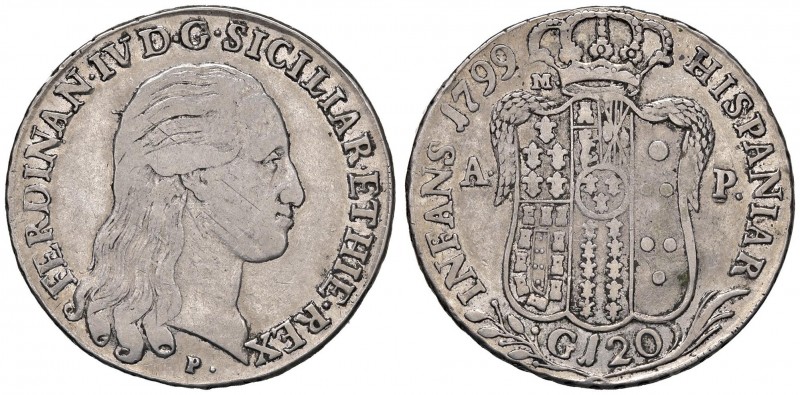Napoli – Ferdinando IV di Borbone – Secondo periodo (1759-1816) - 120 Grana 1799...