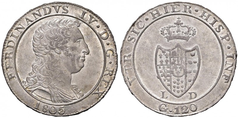 Napoli – Ferdinando IV di Borbone – Secondo periodo (1759-1816) - 120 Grana 1805...