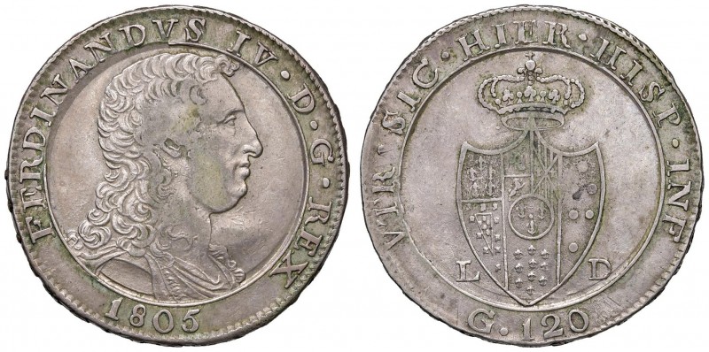 Napoli – Ferdinando IV di Borbone – Secondo periodo (1759-1816) - 120 Grana 1805...