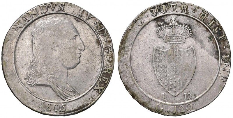 Napoli – Ferdinando IV di Borbone – Secondo periodo (1759-1816) - 120 Grana 1805...