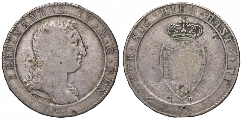 Napoli – Ferdinando IV di Borbone – Secondo periodo (1759-1816) - 60 Grana 1805 ...